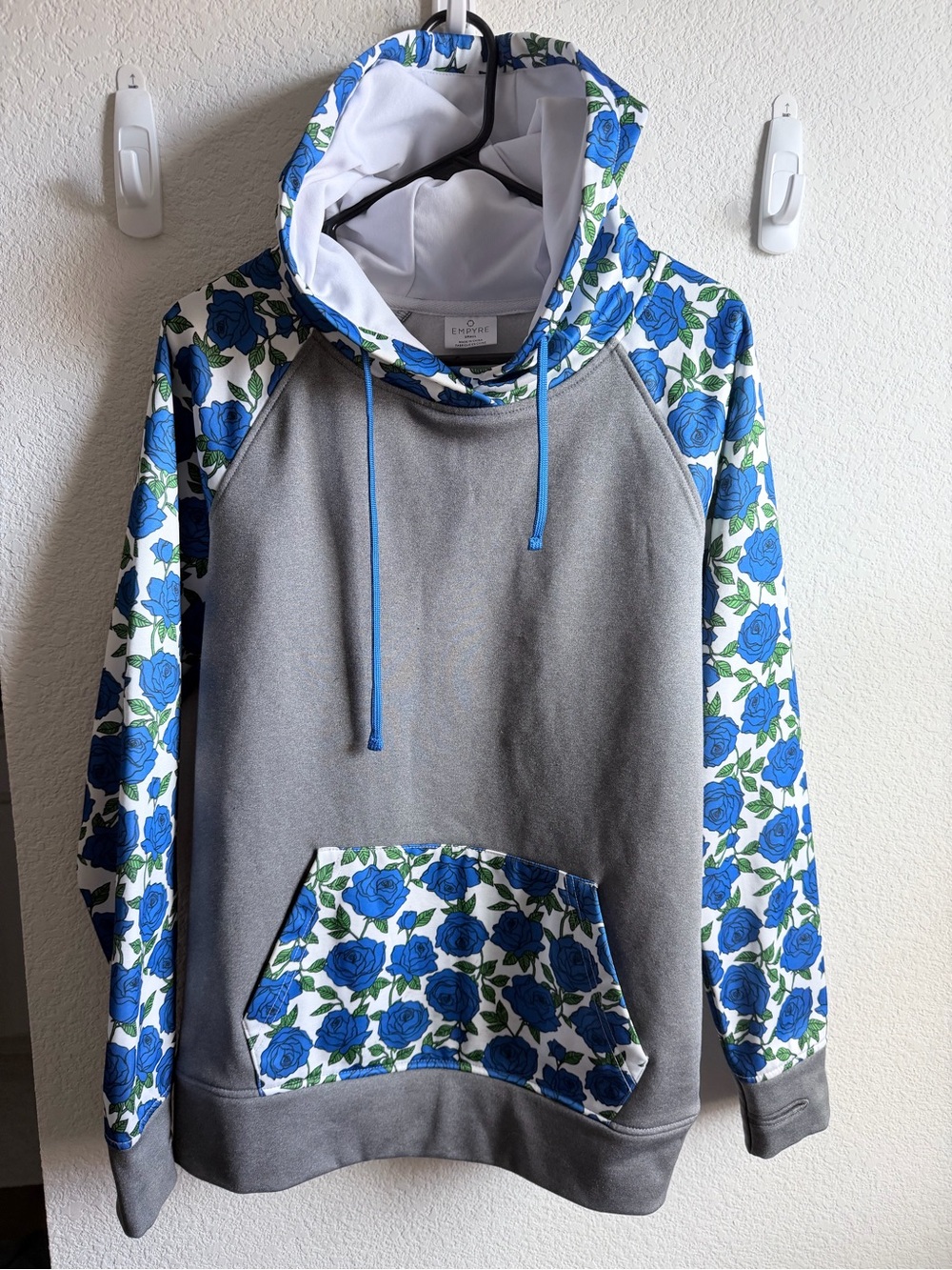 Empyre Grey & Blue Floral Hoodie